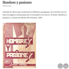 HOMBRES Y PASIONES - Por DELFINA ACOSTA - Domingo, 06 de Marzo de 2011